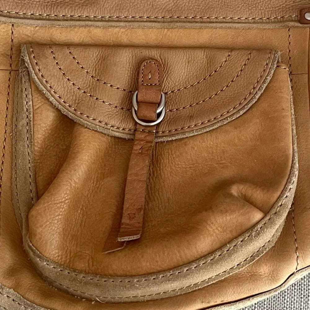 Vintage Fossil Slouchy Leather Hobo Bag Light brown/tan